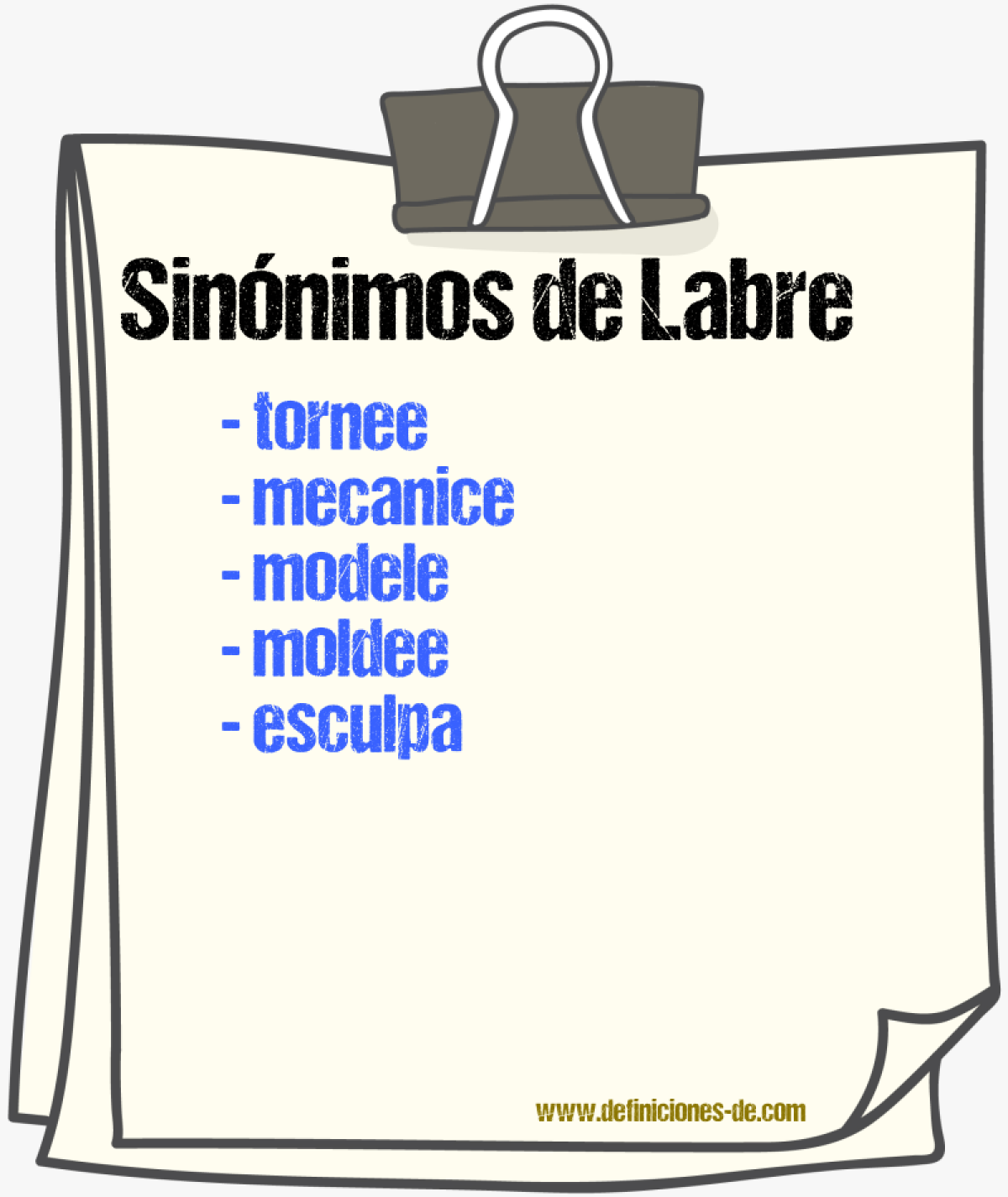 Sinónimos de labre