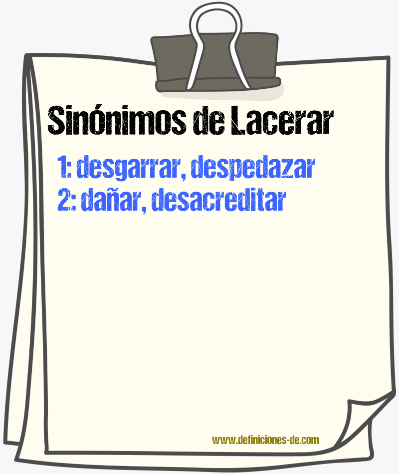 Sinnimos de lacerar