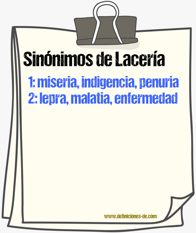 Sinónimos de lacería