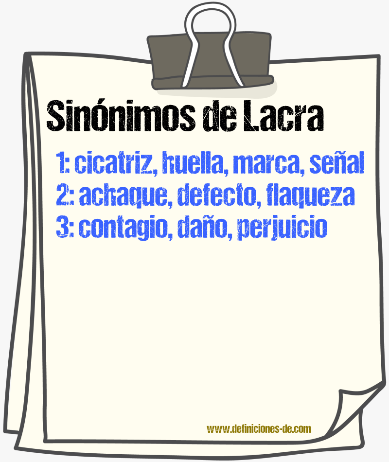 Sinnimos de lacra