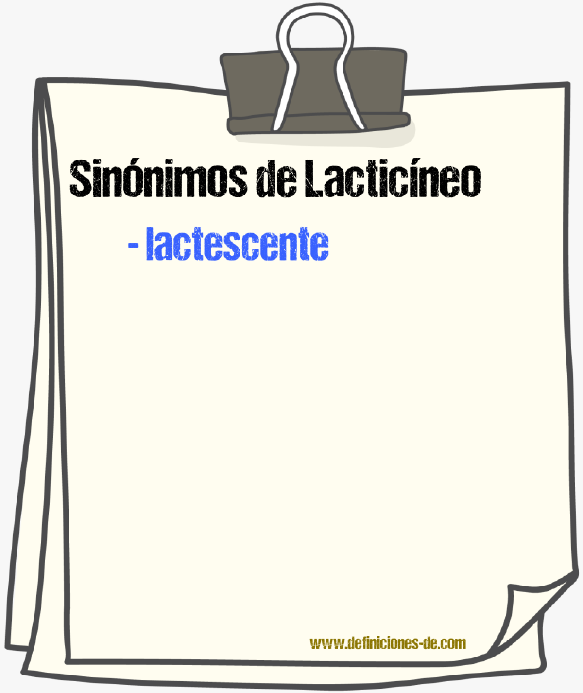 Sinnimos de lacticneo