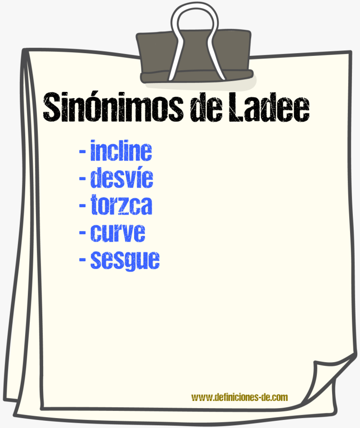 Sinónimos de ladee