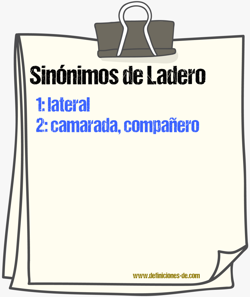 Sinnimos de ladero