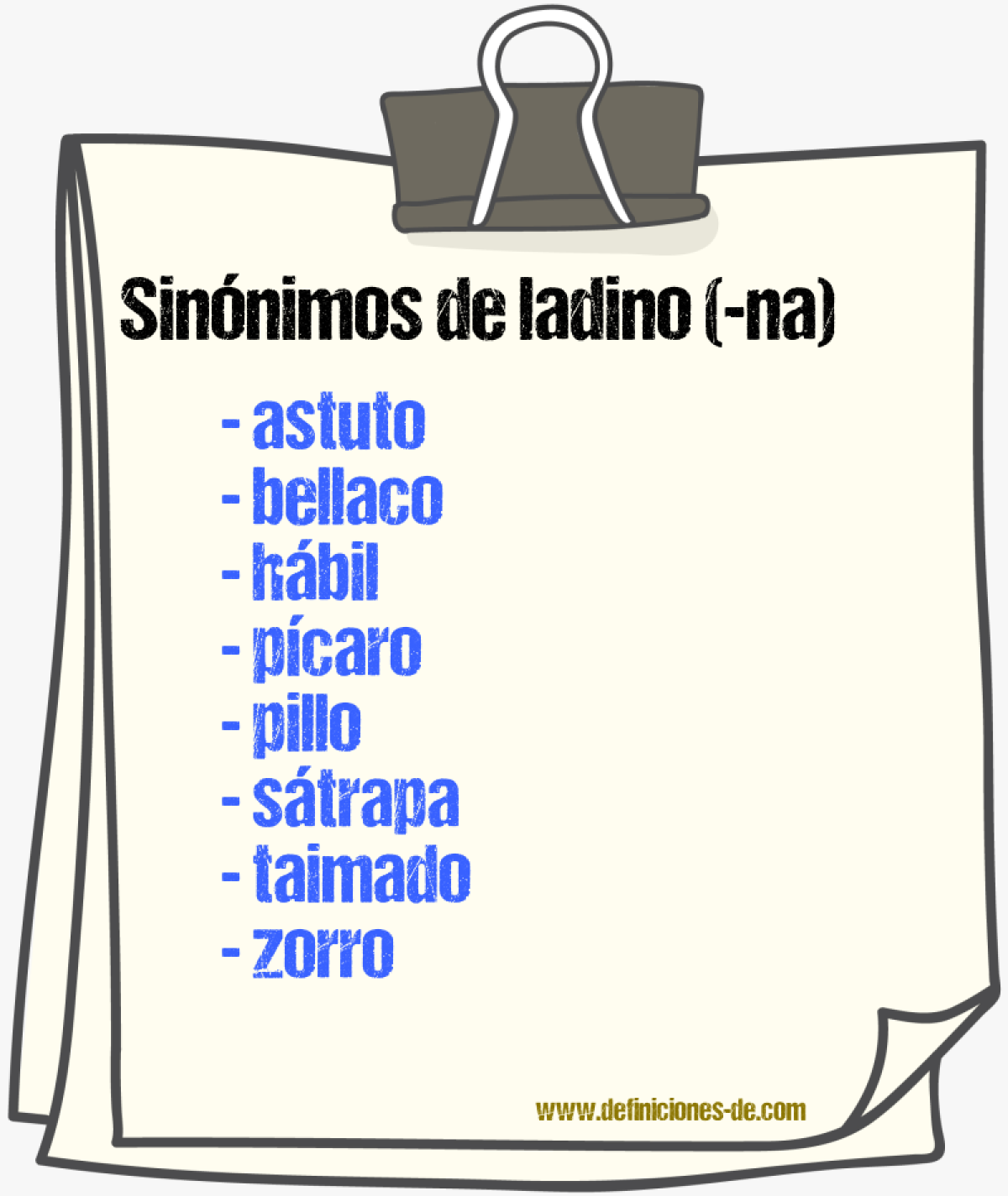 Sinónimos de ladino