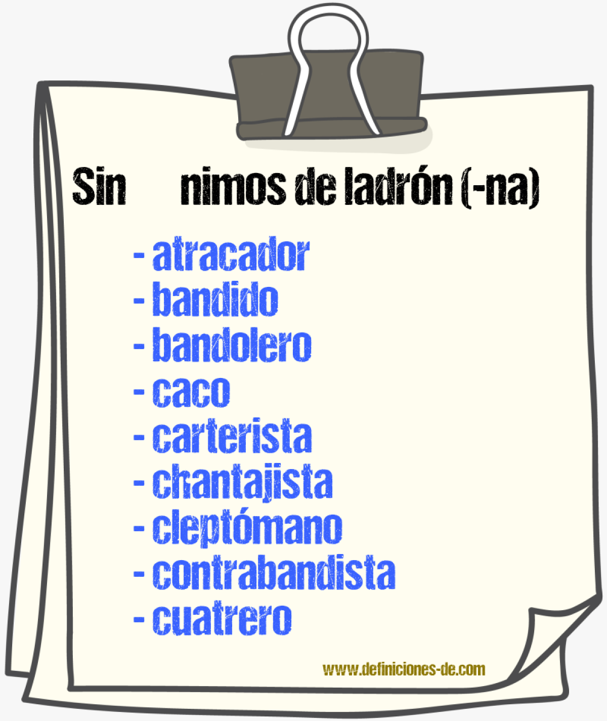 Sinnimos de ladrn