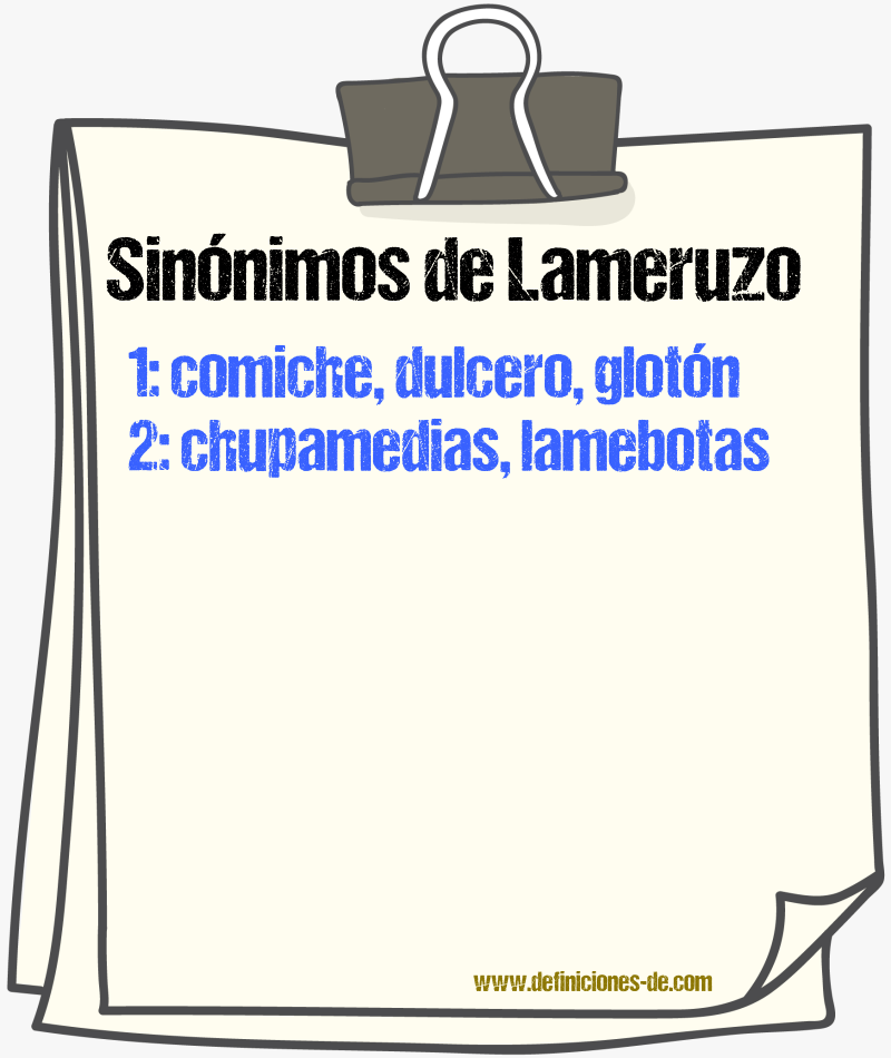 Sinnimos de lameruzo