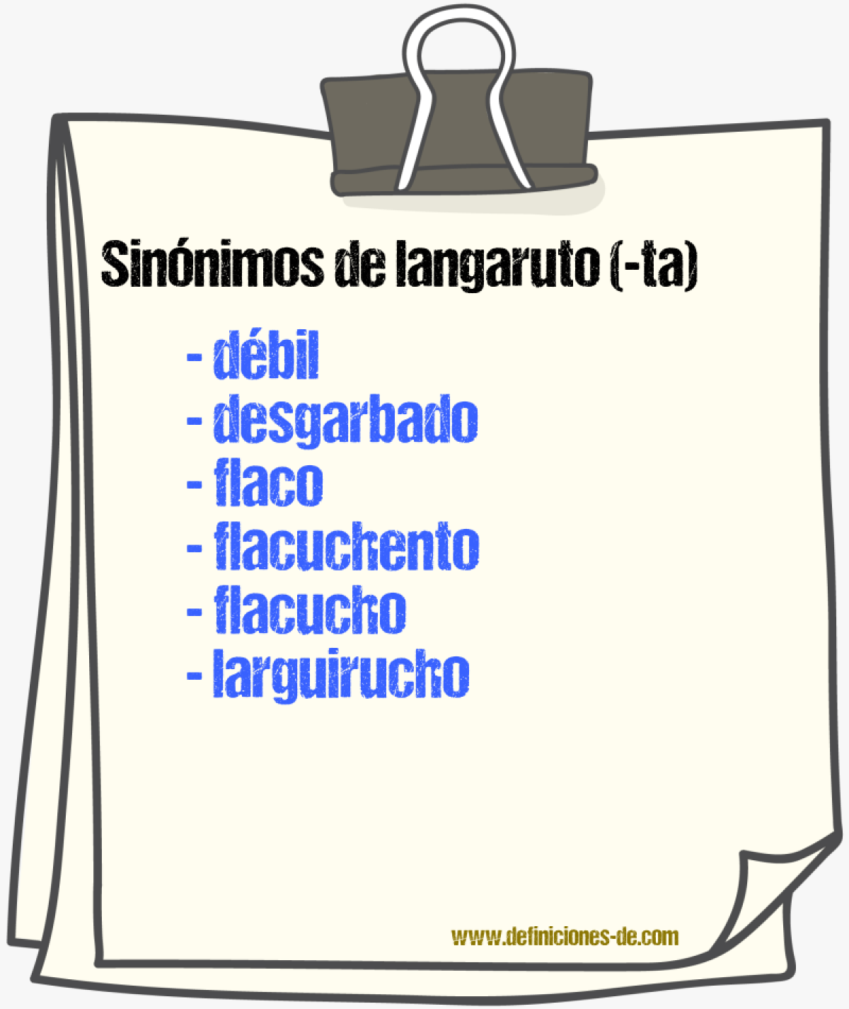 Sinnimos de langaruto