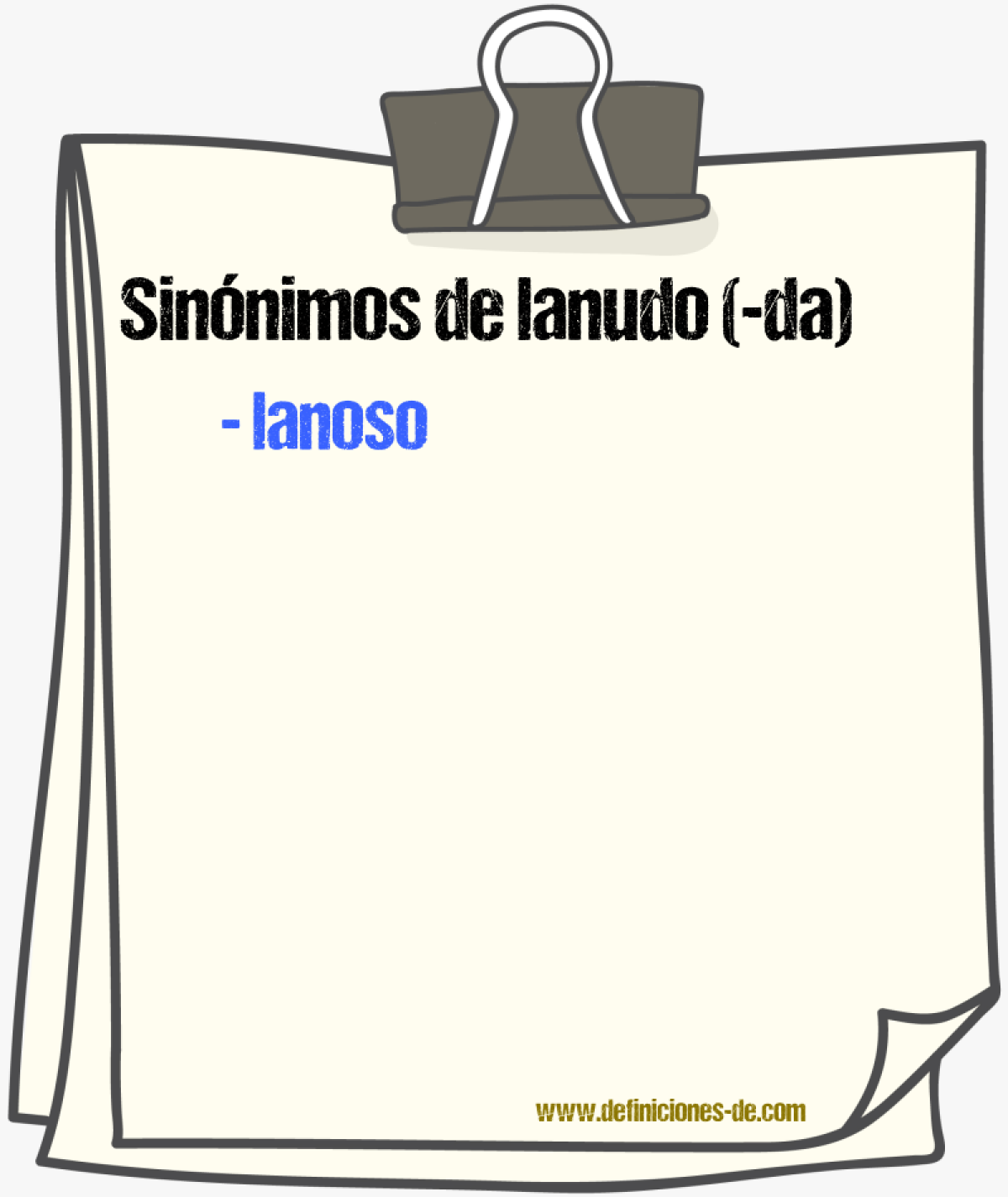 Sinnimos de lanudo