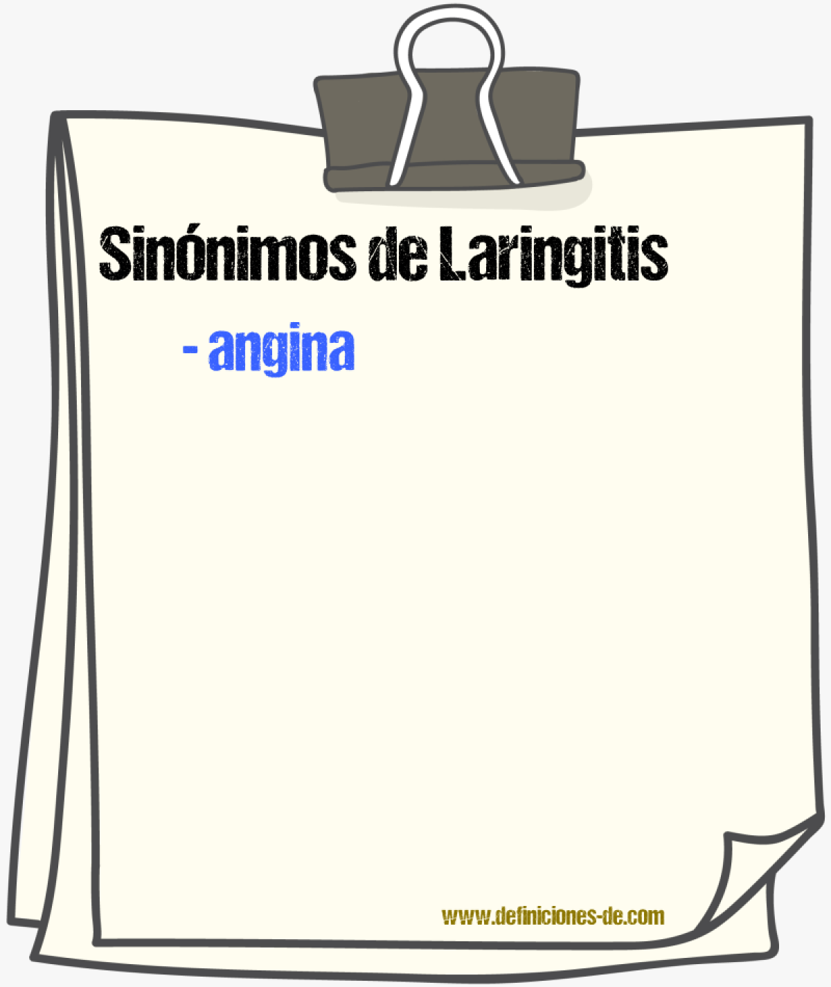 Sinnimos de laringitis