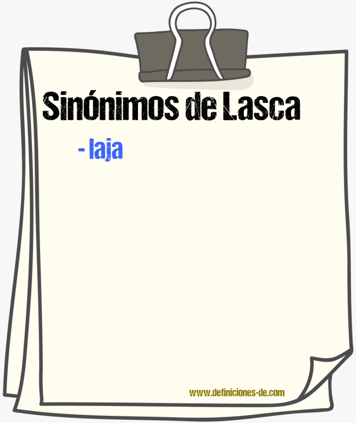 Sinnimos de lasca