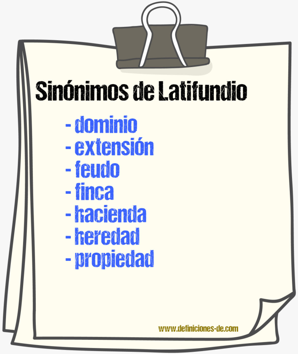 Sinnimos de latifundio