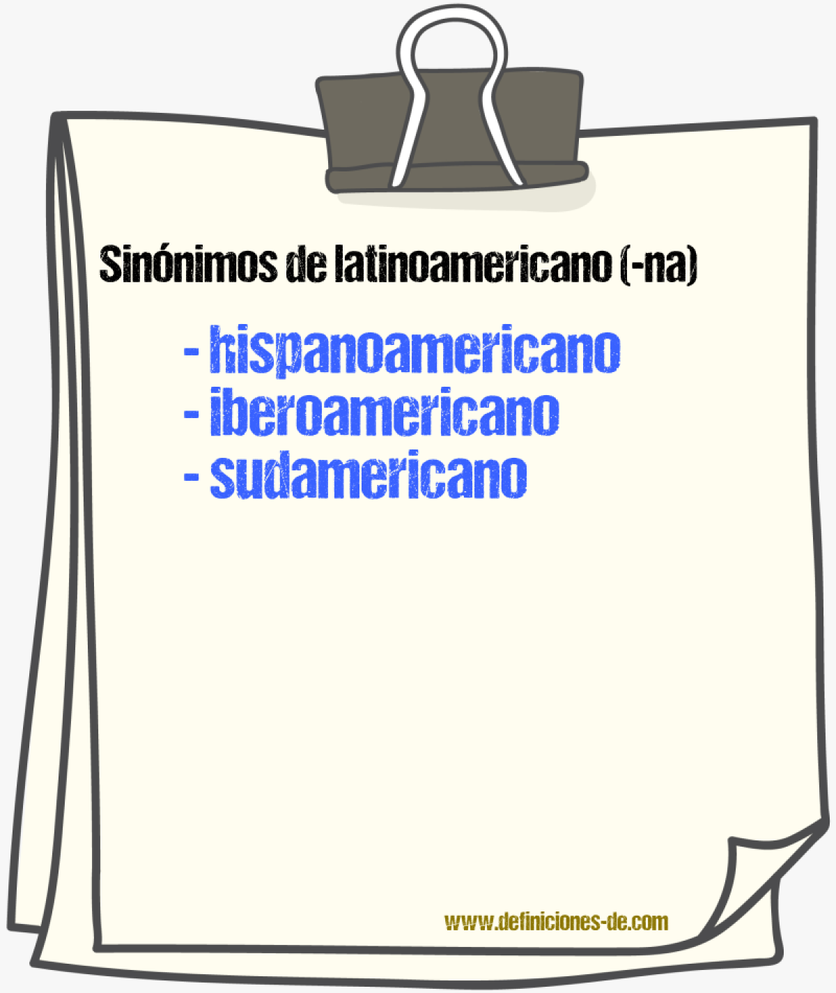 Sinnimos de latinoamericano