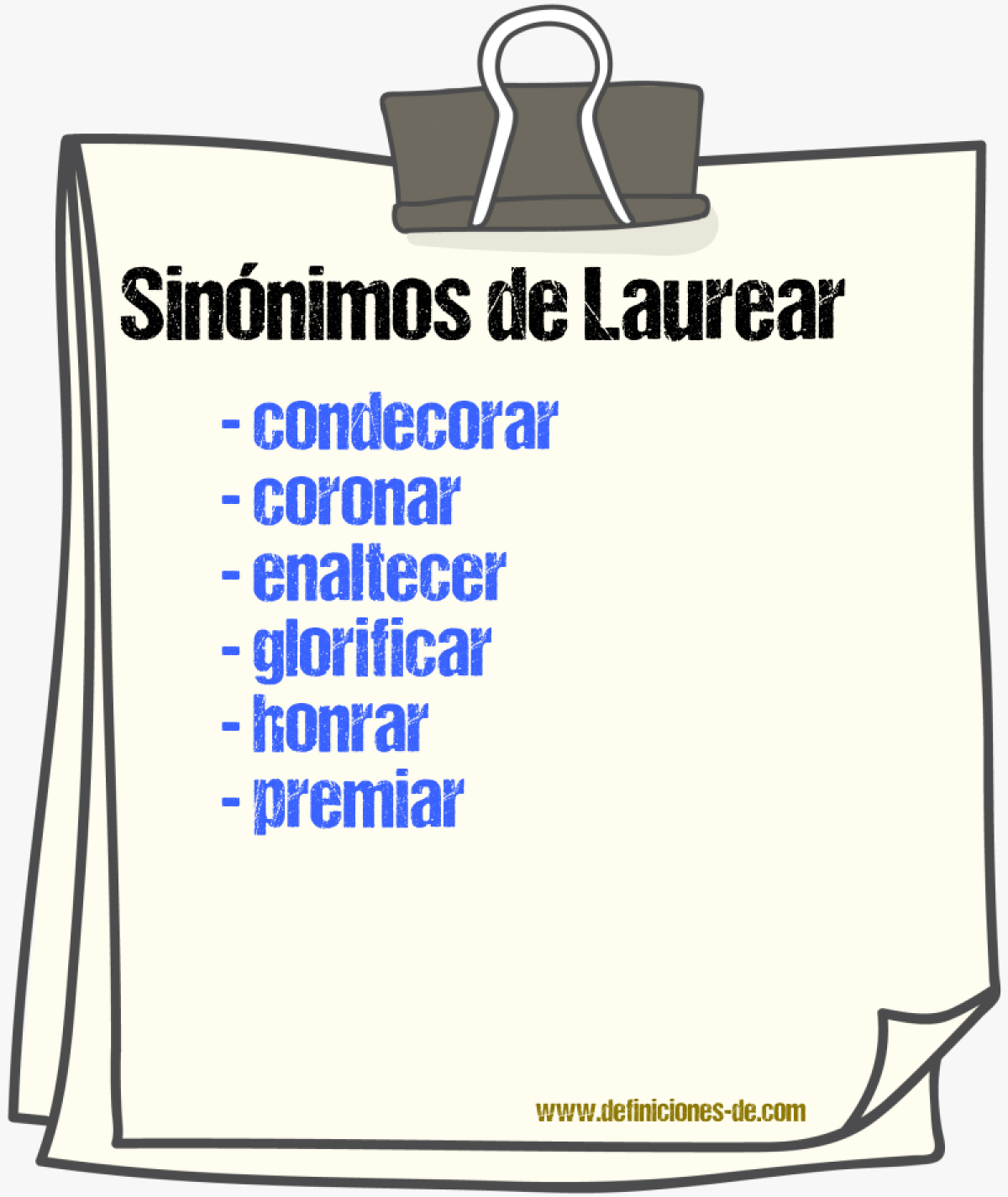 Sinnimos de laurear