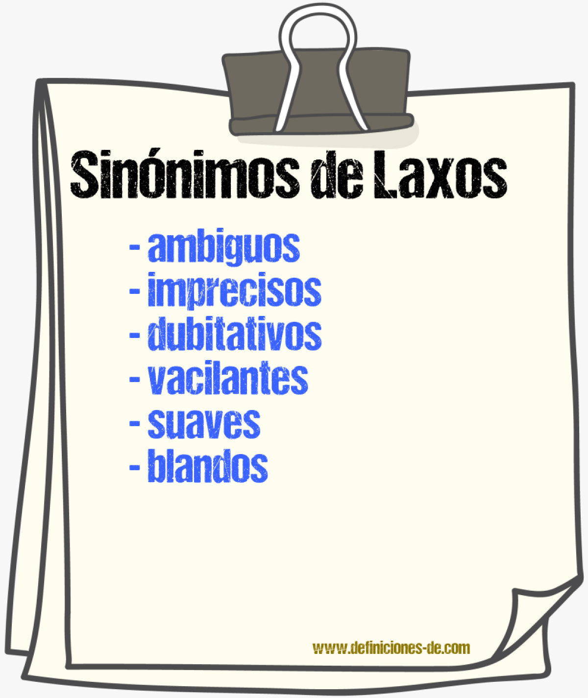 Sinónimos de laxos