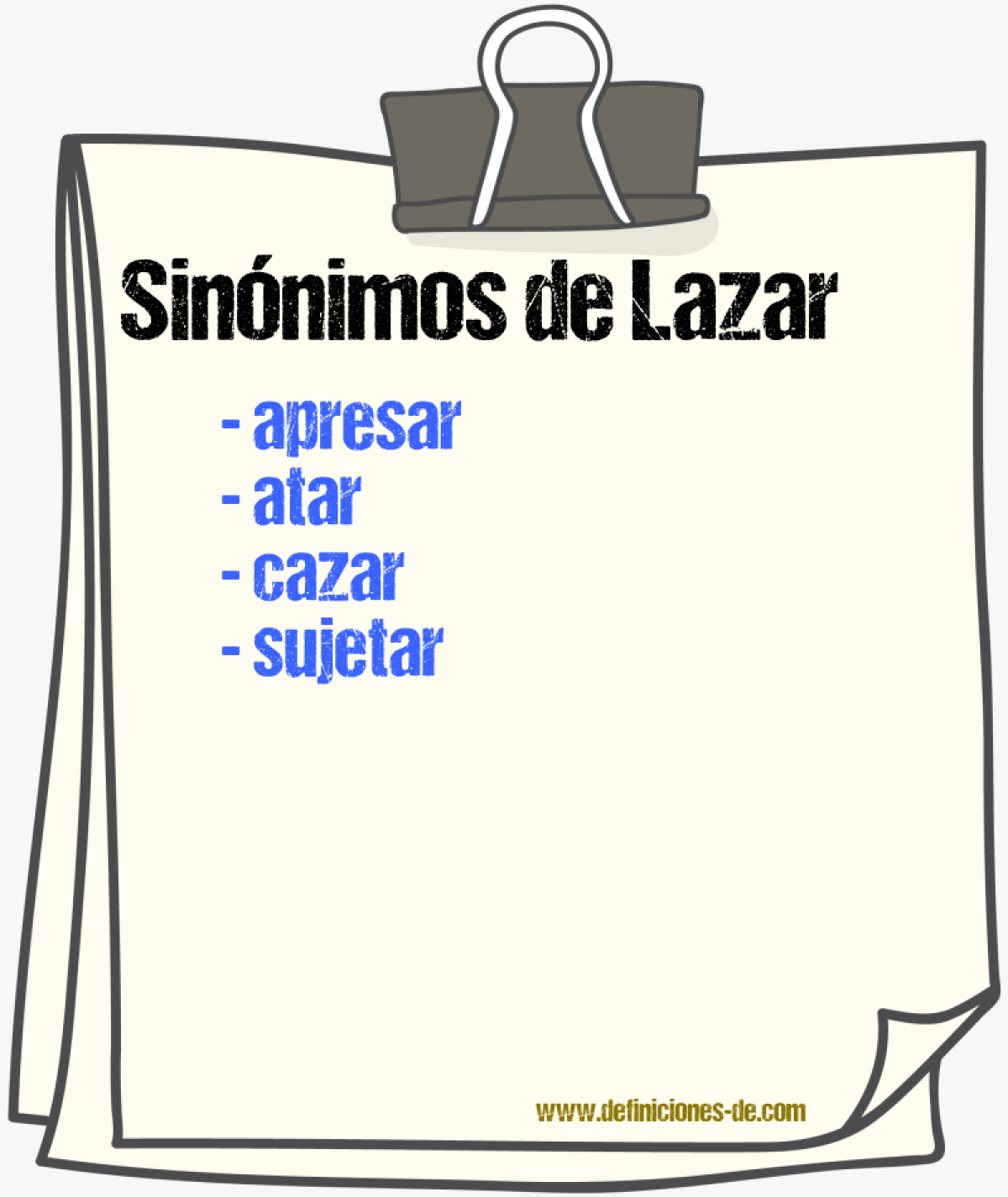 Sinnimos de lazar