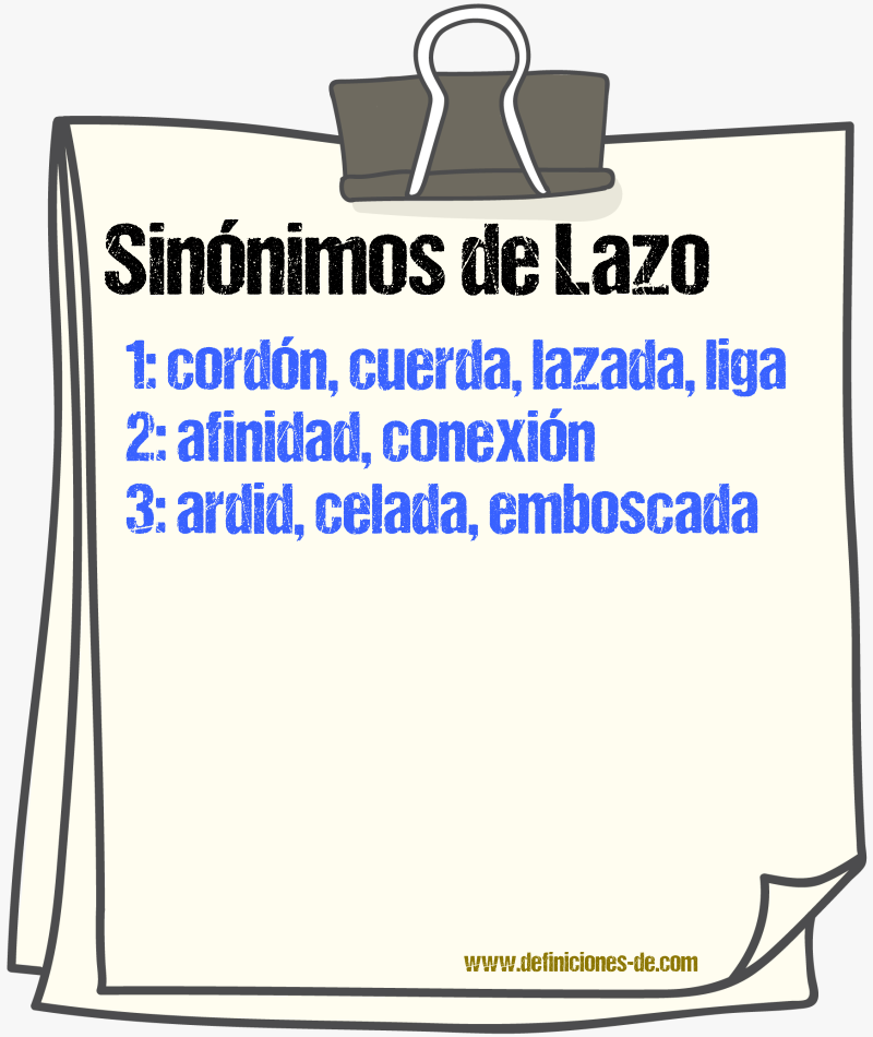 Sinnimos de lazo