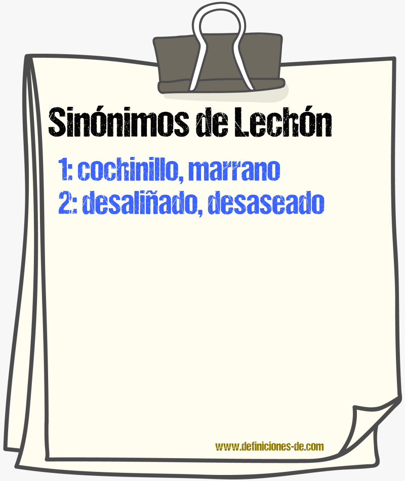 Sinnimos de lechn