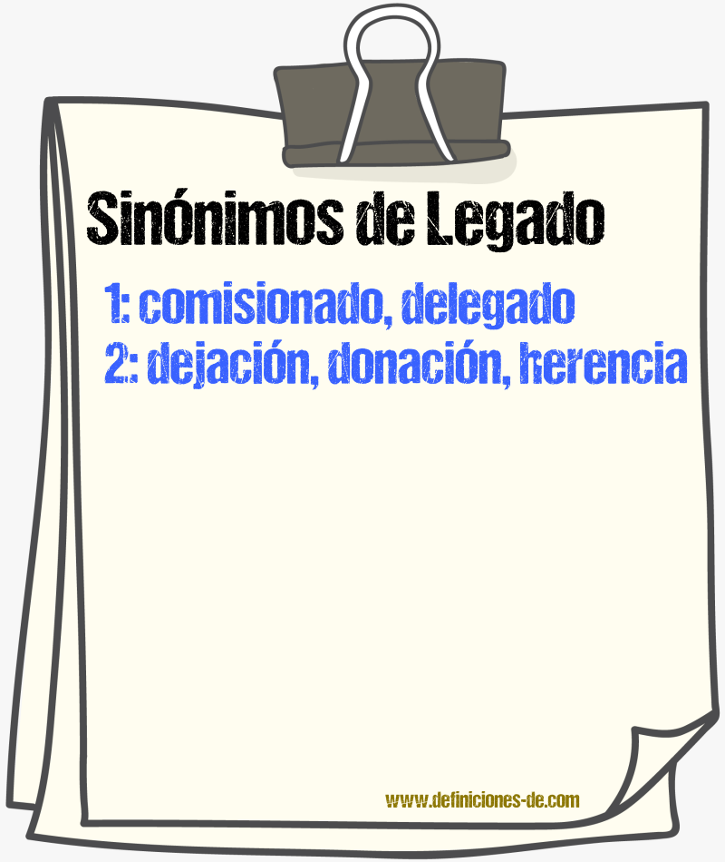 Sinnimos de legado