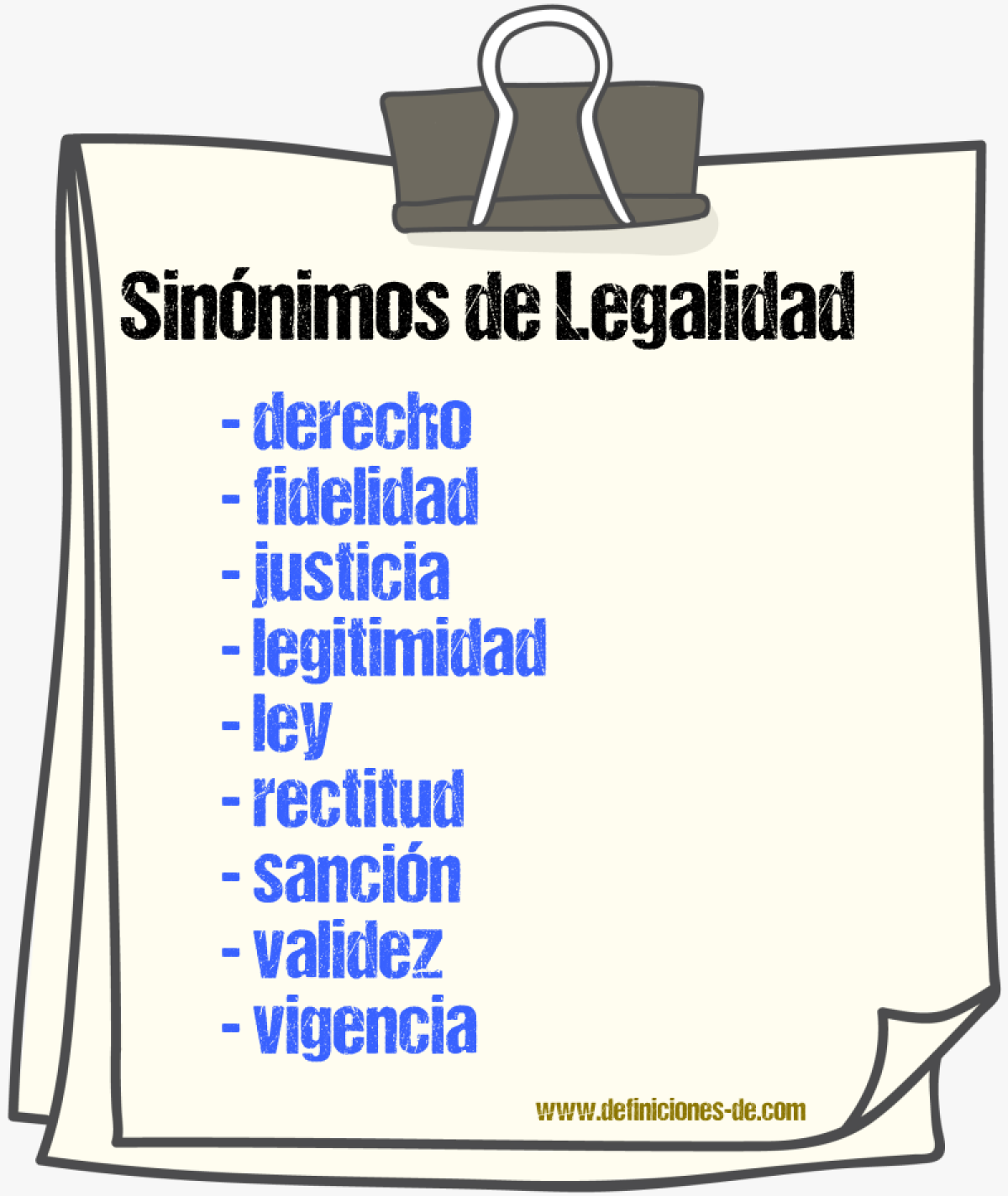 Sinnimos de legalidad