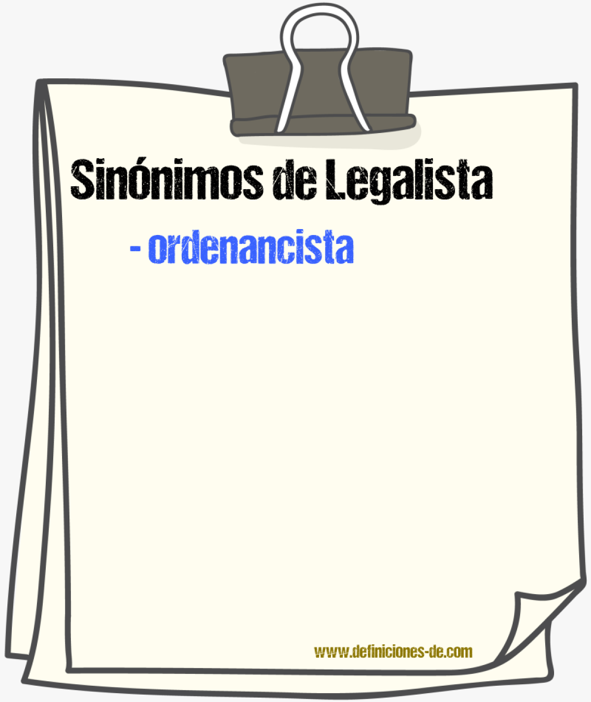 Sinnimos de legalista