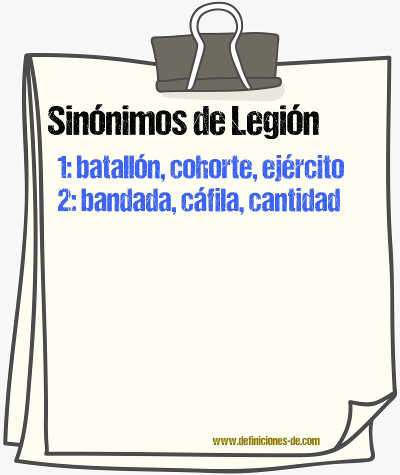 Sinnimos de legin