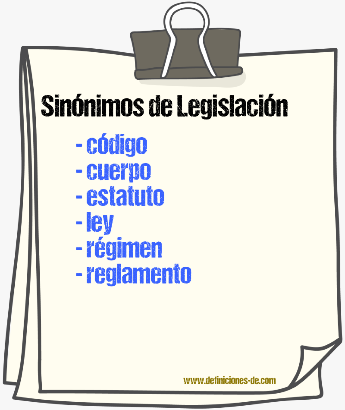 Sinnimos de legislacin