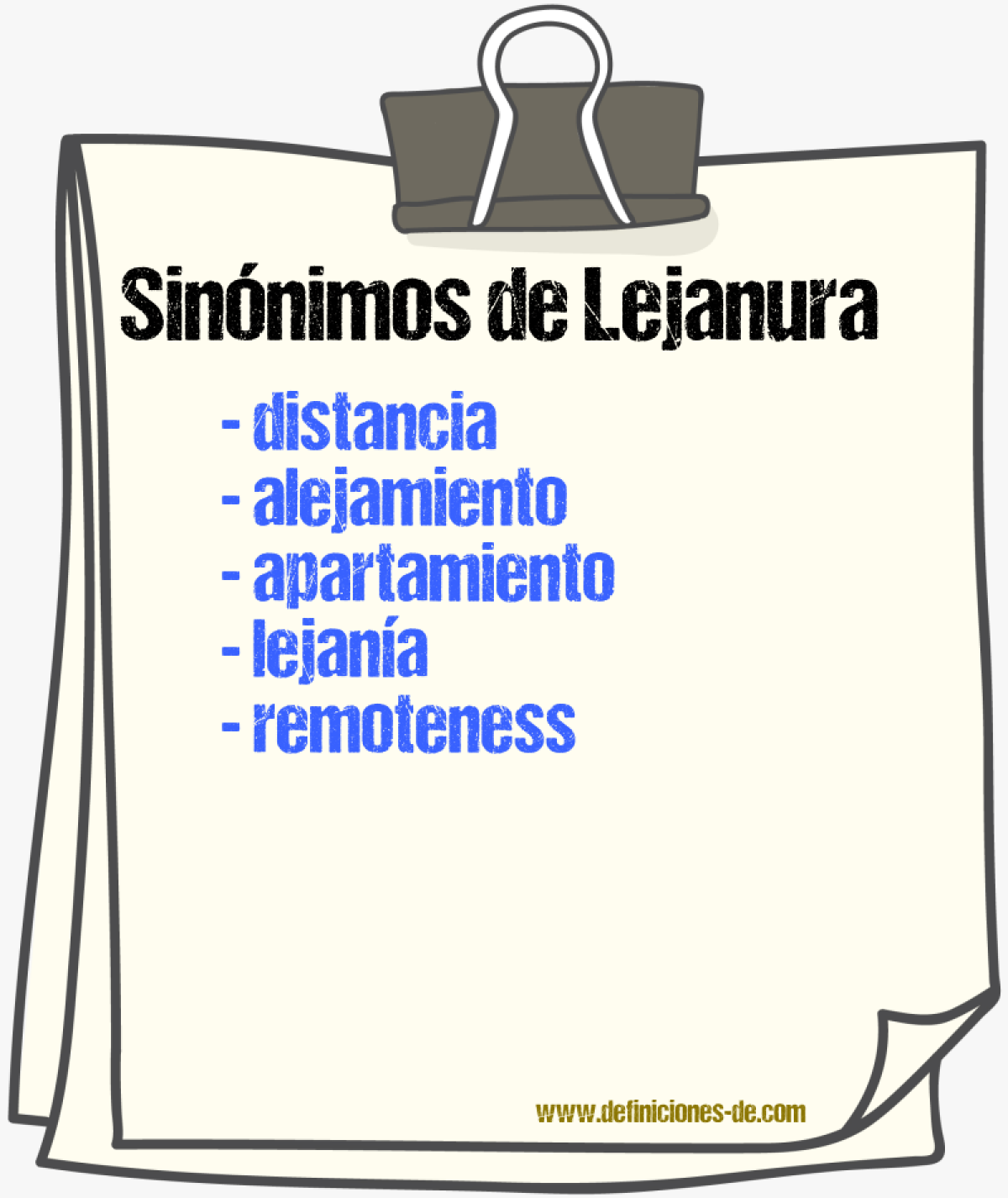 Sinónimos de lejanura