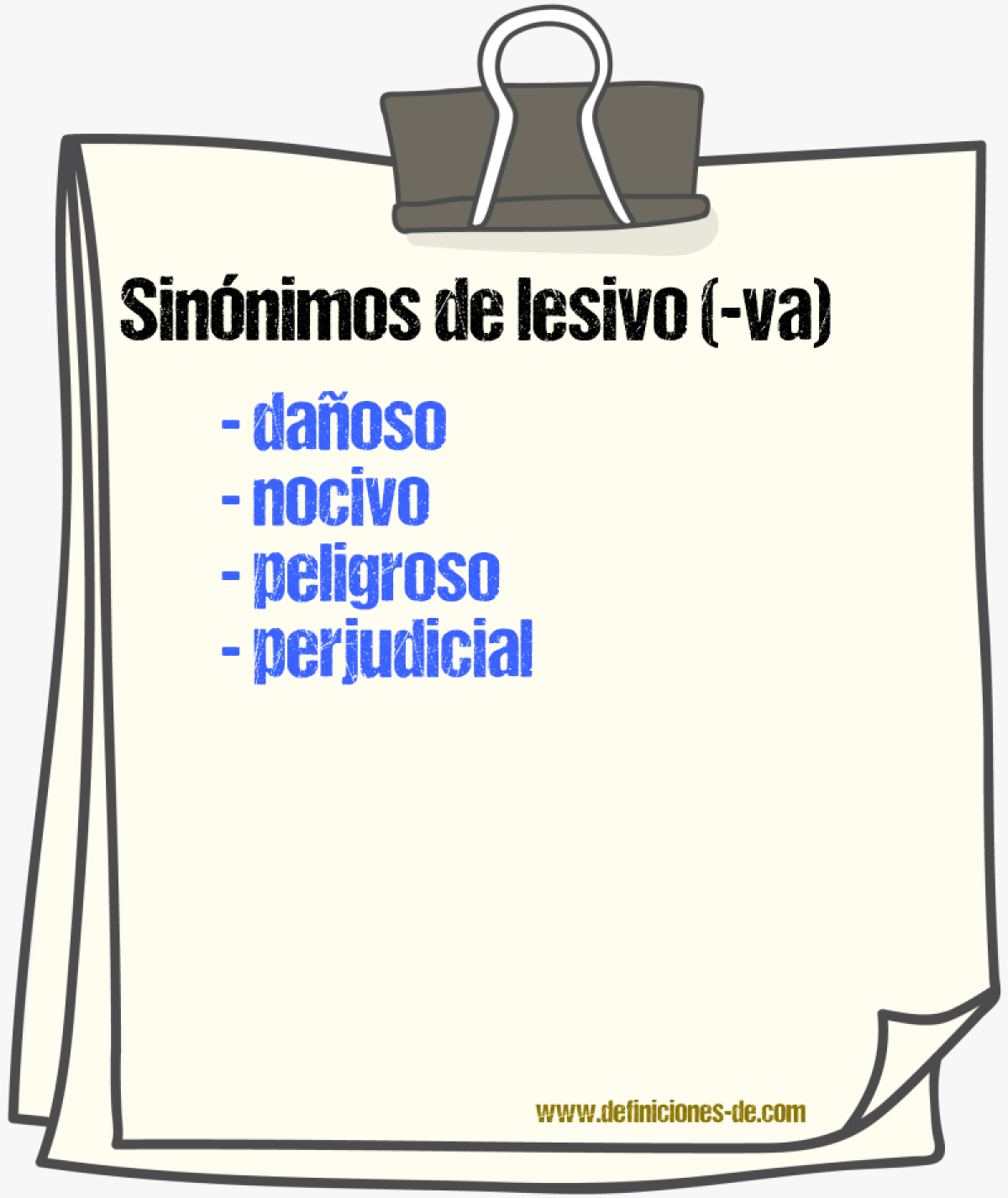 Sinnimos de lesivo