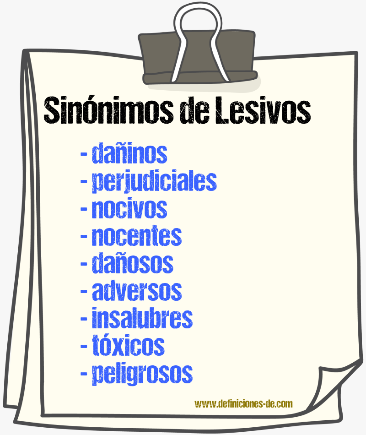 Sinónimos de lesivos