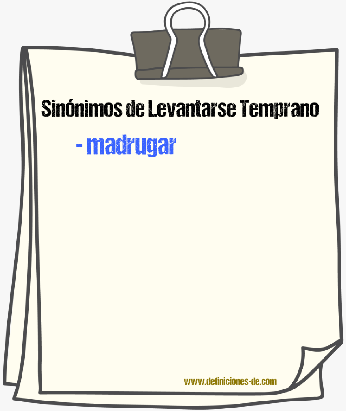 Sinnimos de levantarse temprano