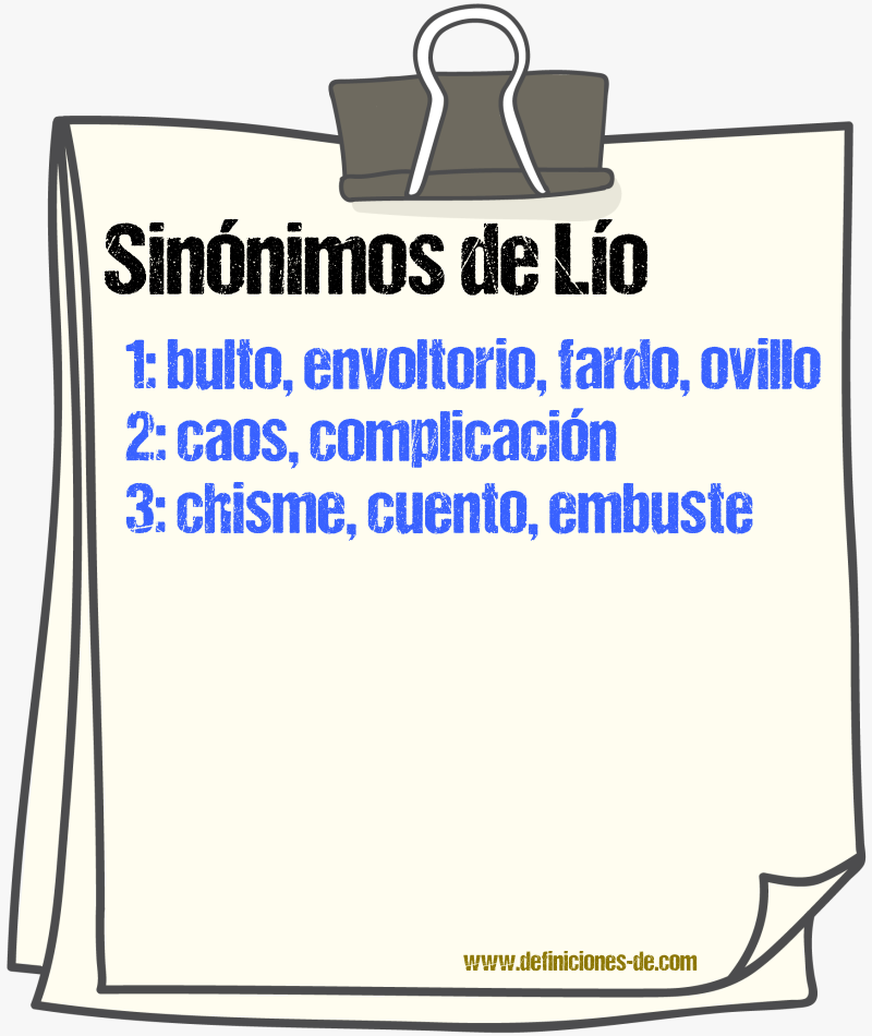 Sinnimos de lo