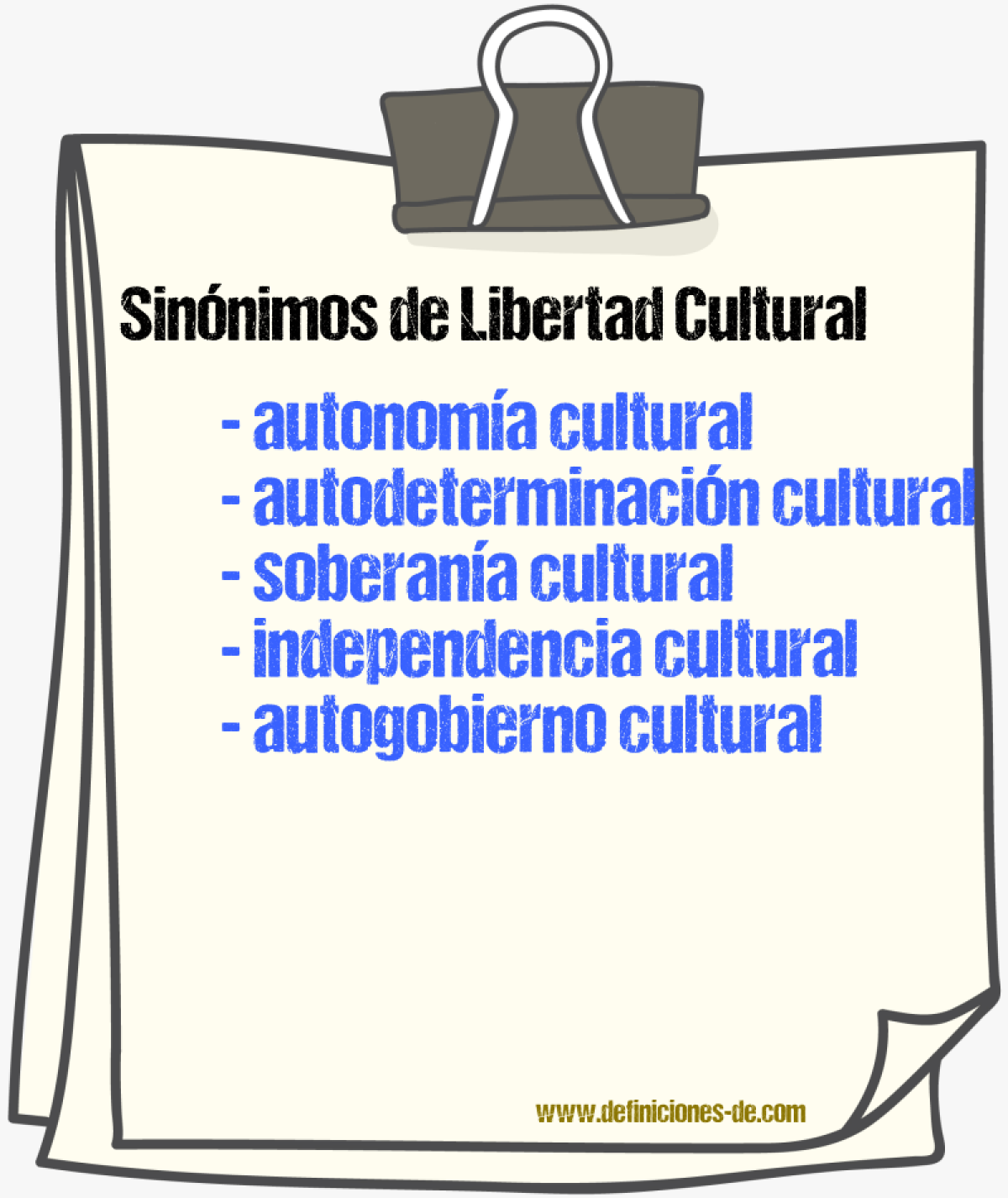 Sinónimos de libertad cultural
