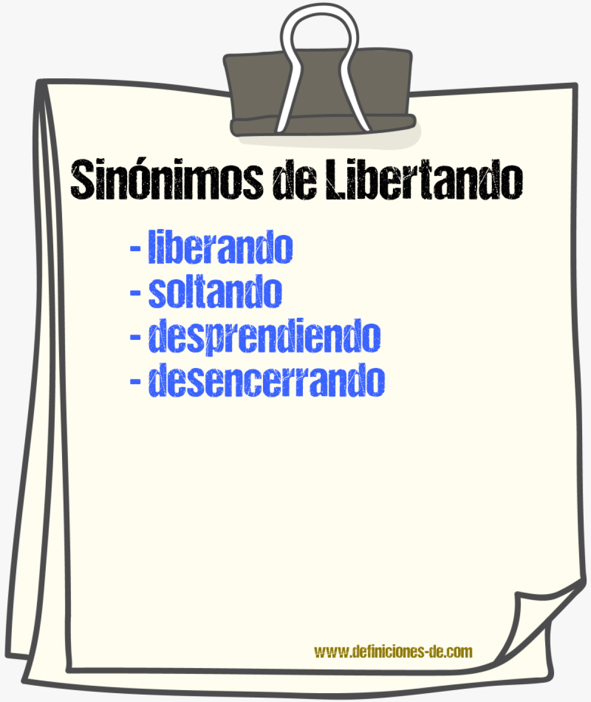 Sinónimos de libertando