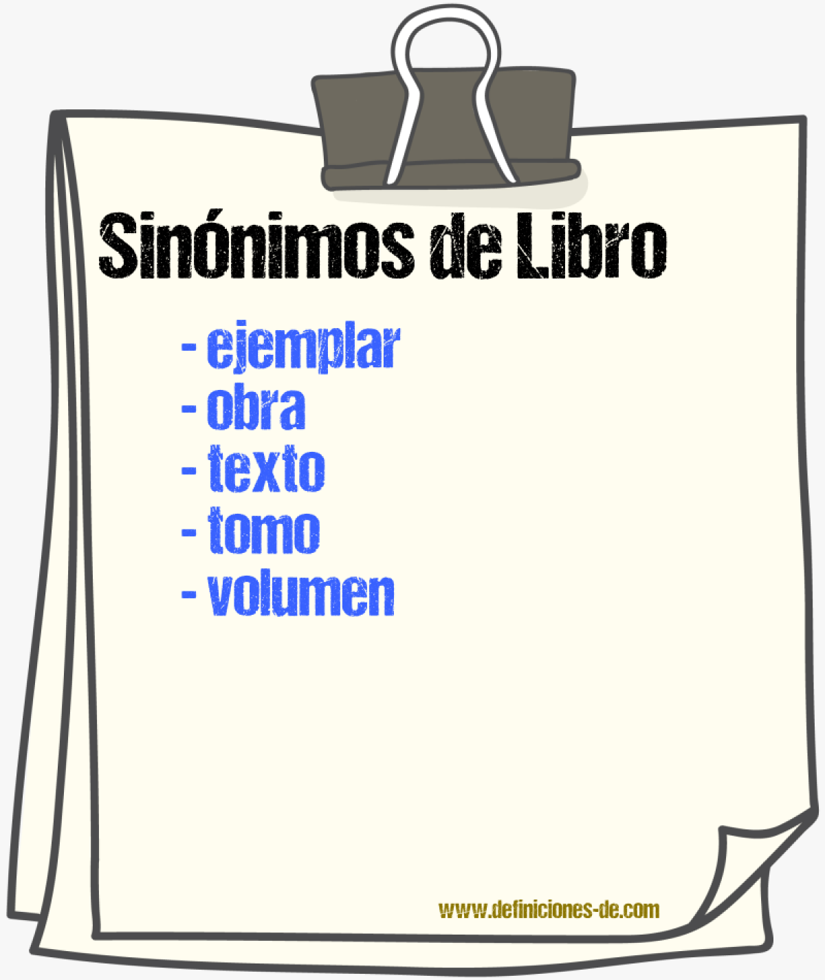 Sinnimos de libro