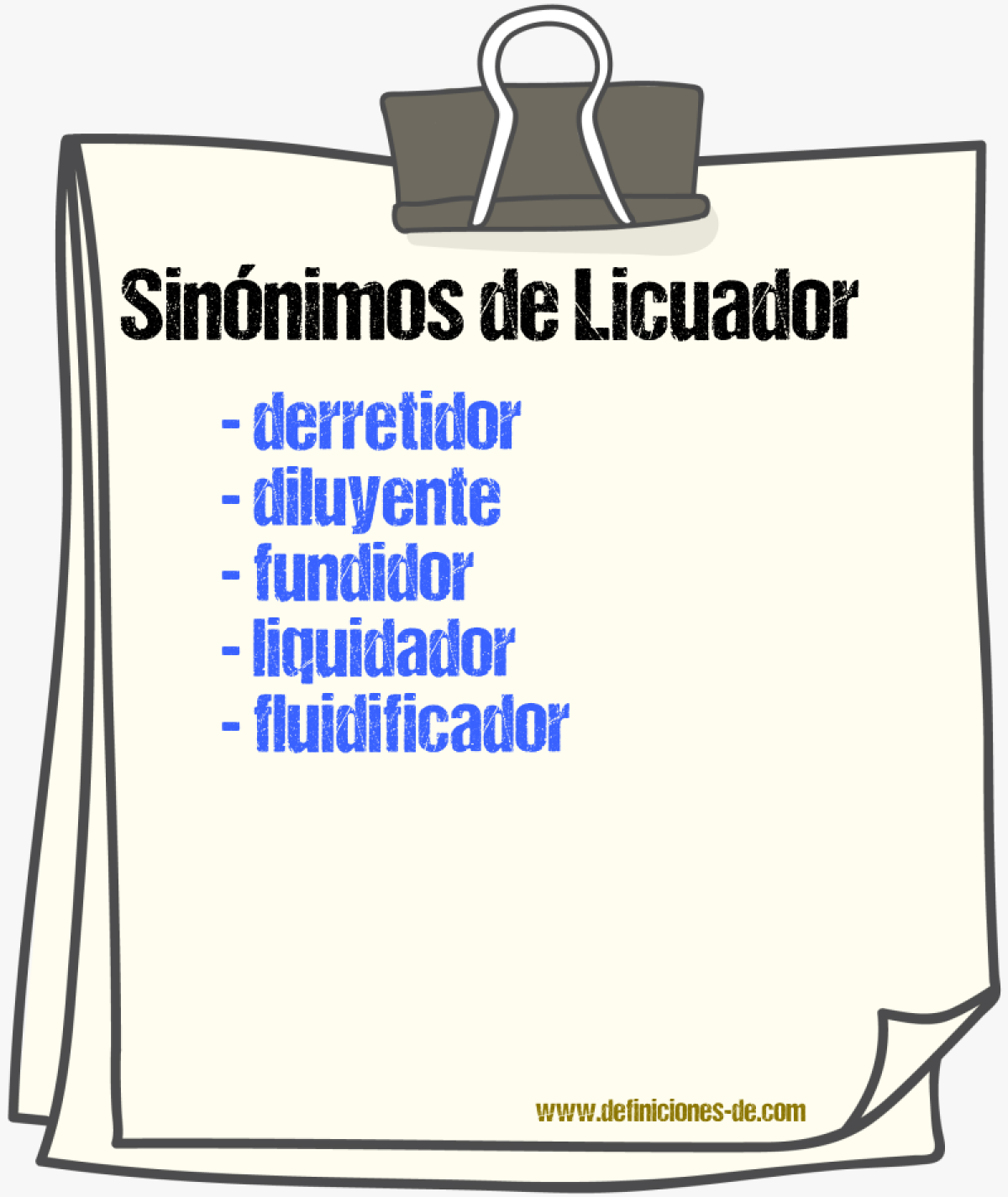 Sinnimos de licuador