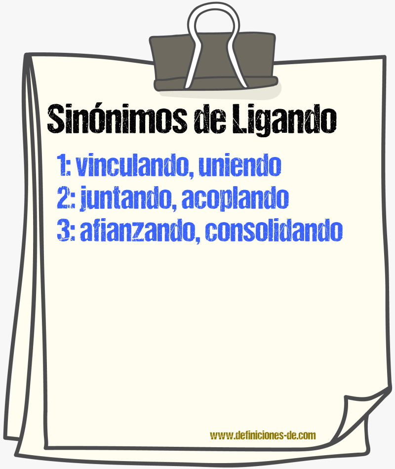 Sinónimos de ligando