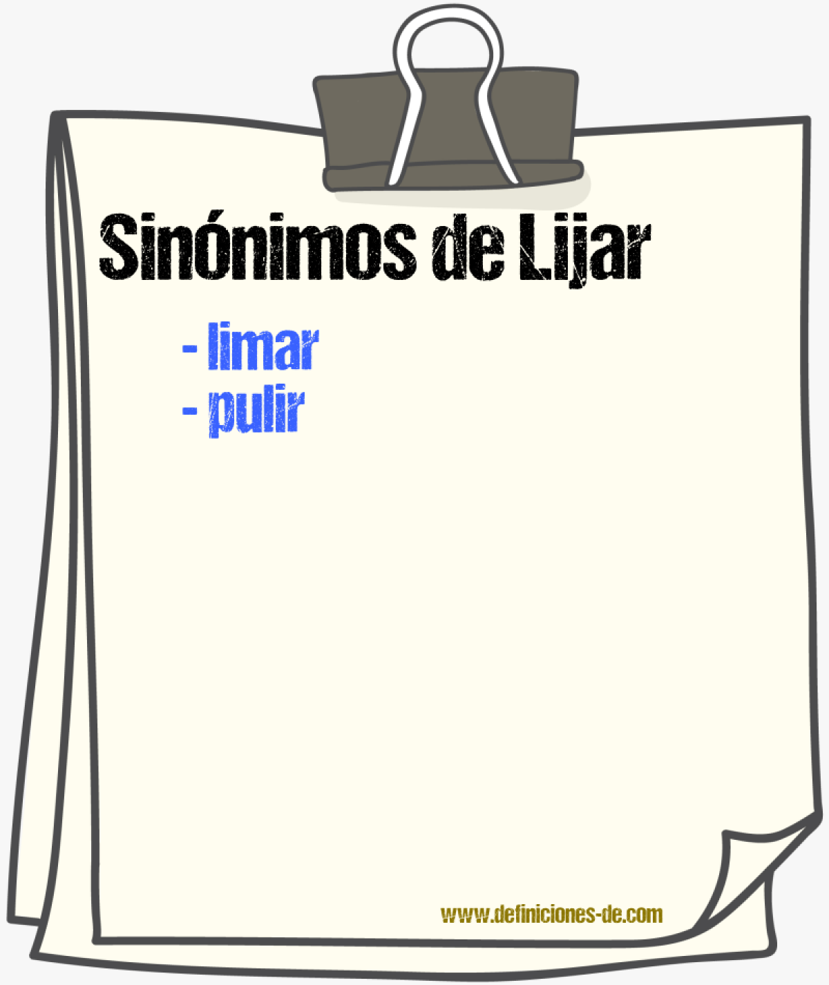 Sinnimos de lijar