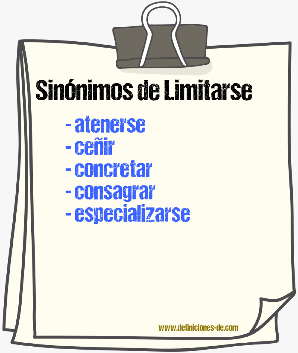 Sinnimos de limitarse