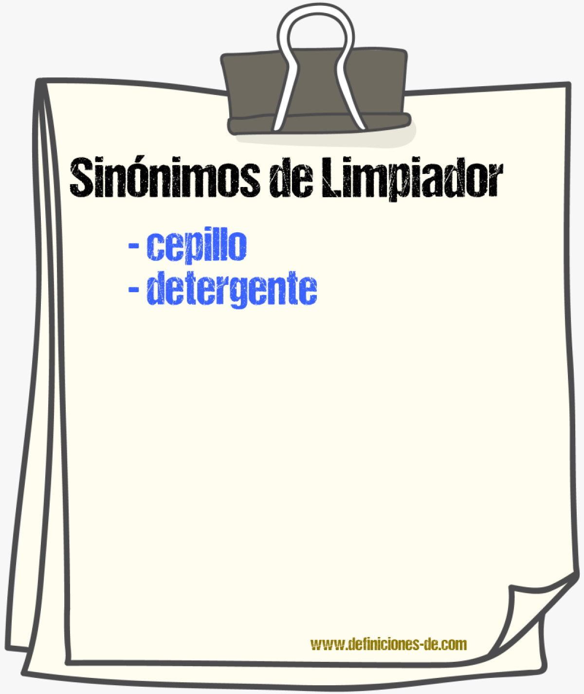 Sinnimos de limpiador