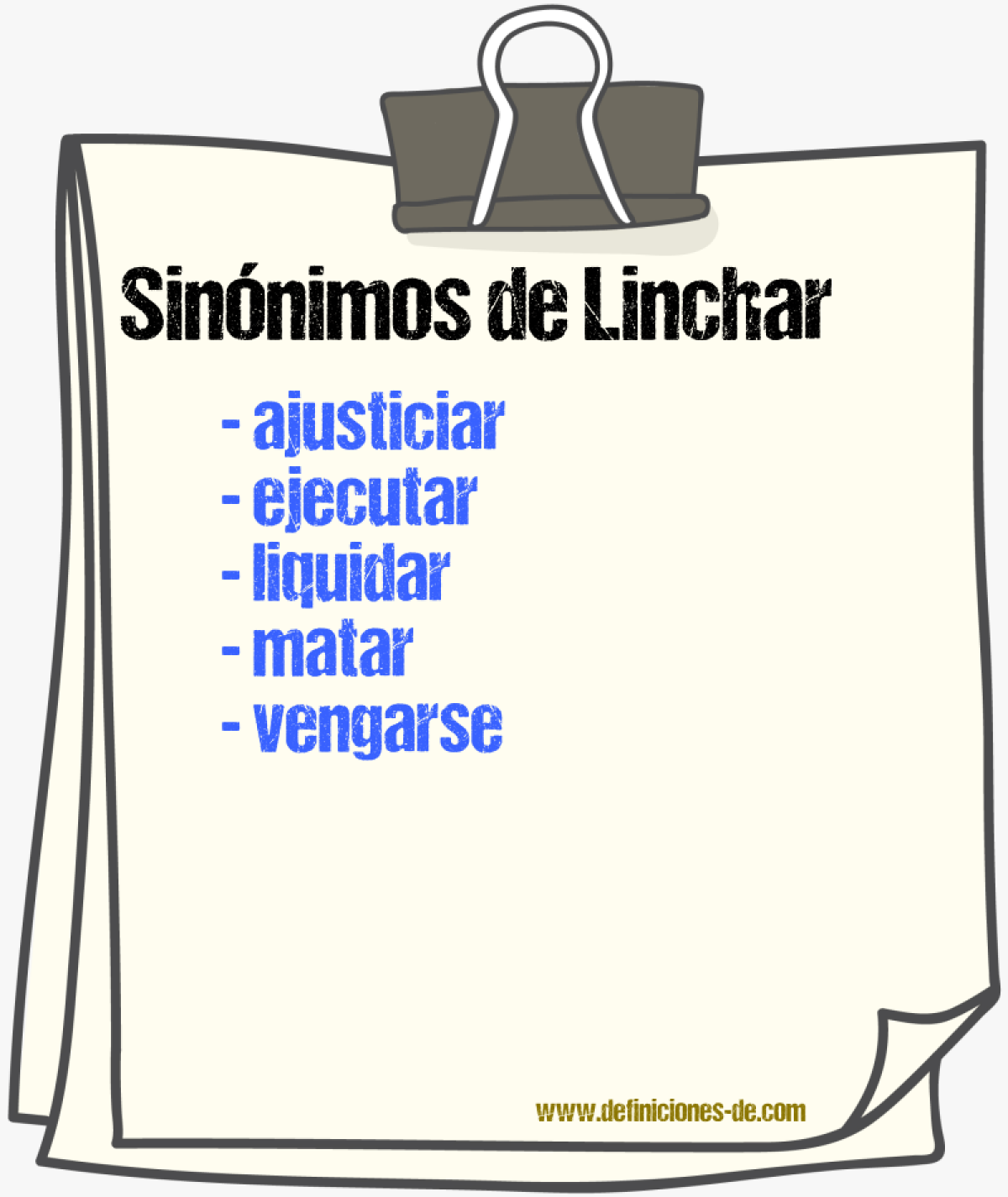 Sinnimos de linchar