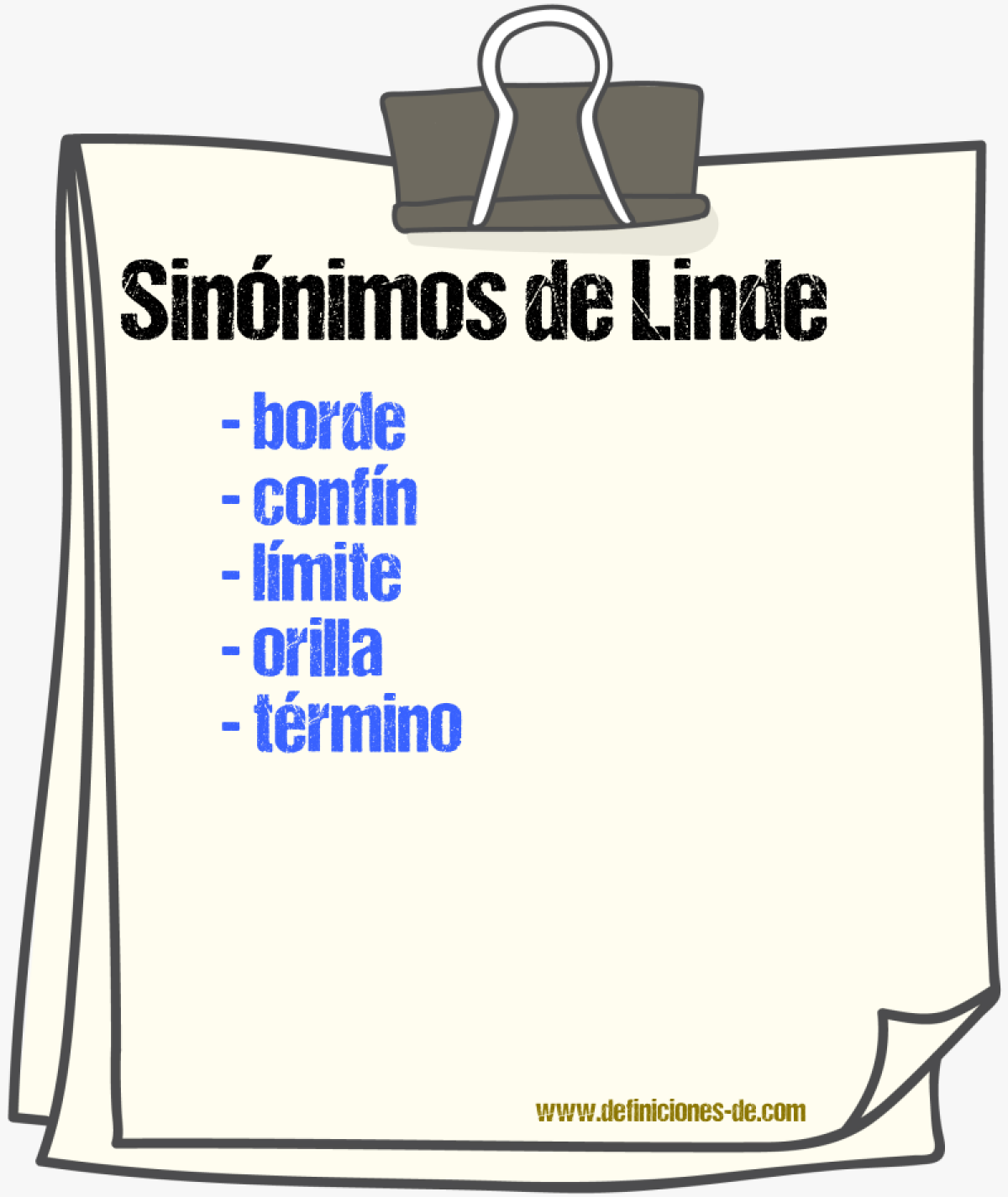 Sinnimos de linde