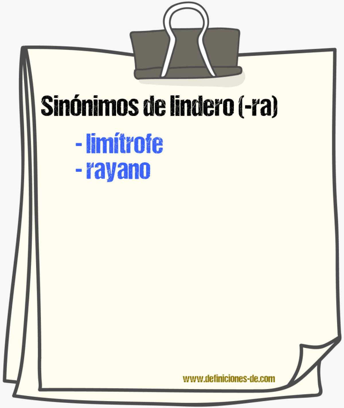 Sinnimos de lindero