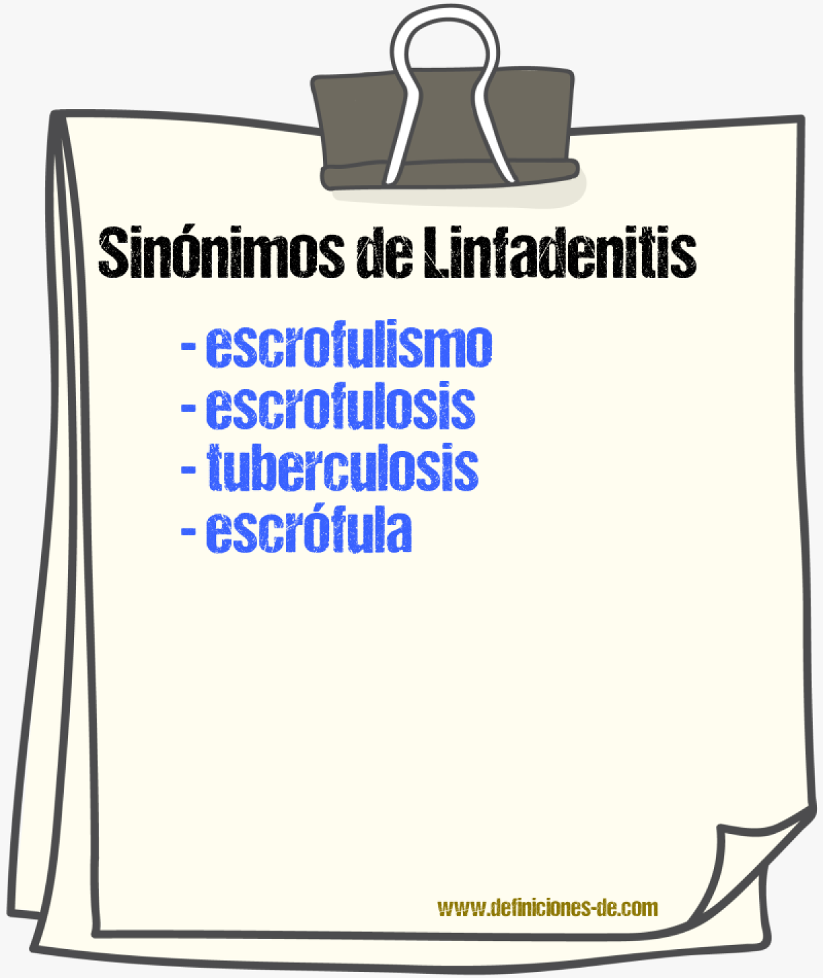 Sinnimos de linfadenitis
