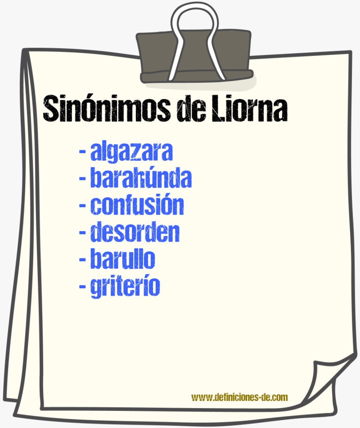 Sinnimos de liorna