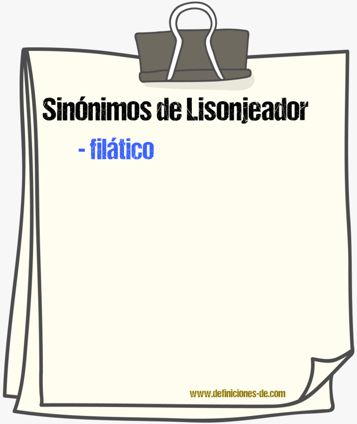 Sinnimos de lisonjeador