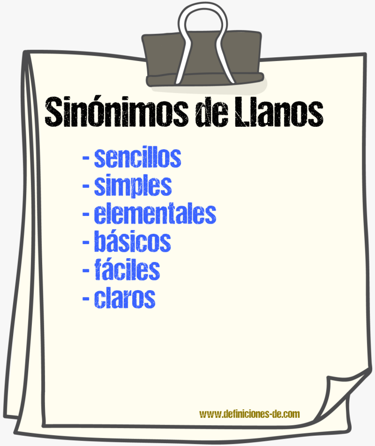Sinónimos de llanos