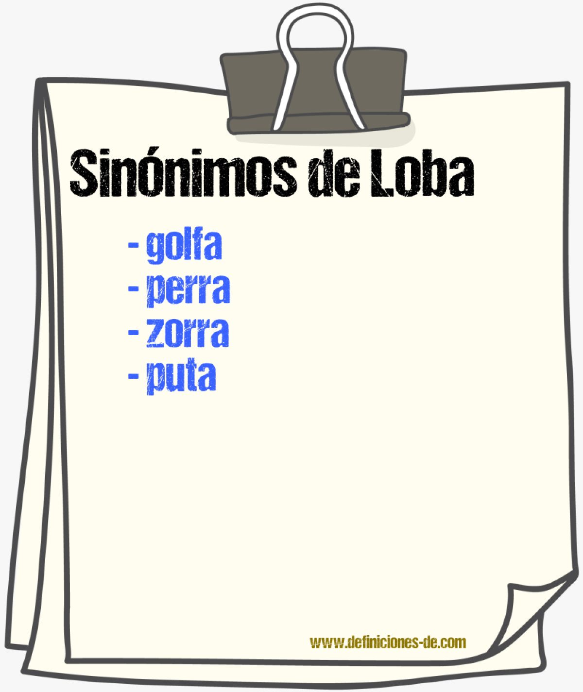 Sinnimos de loba