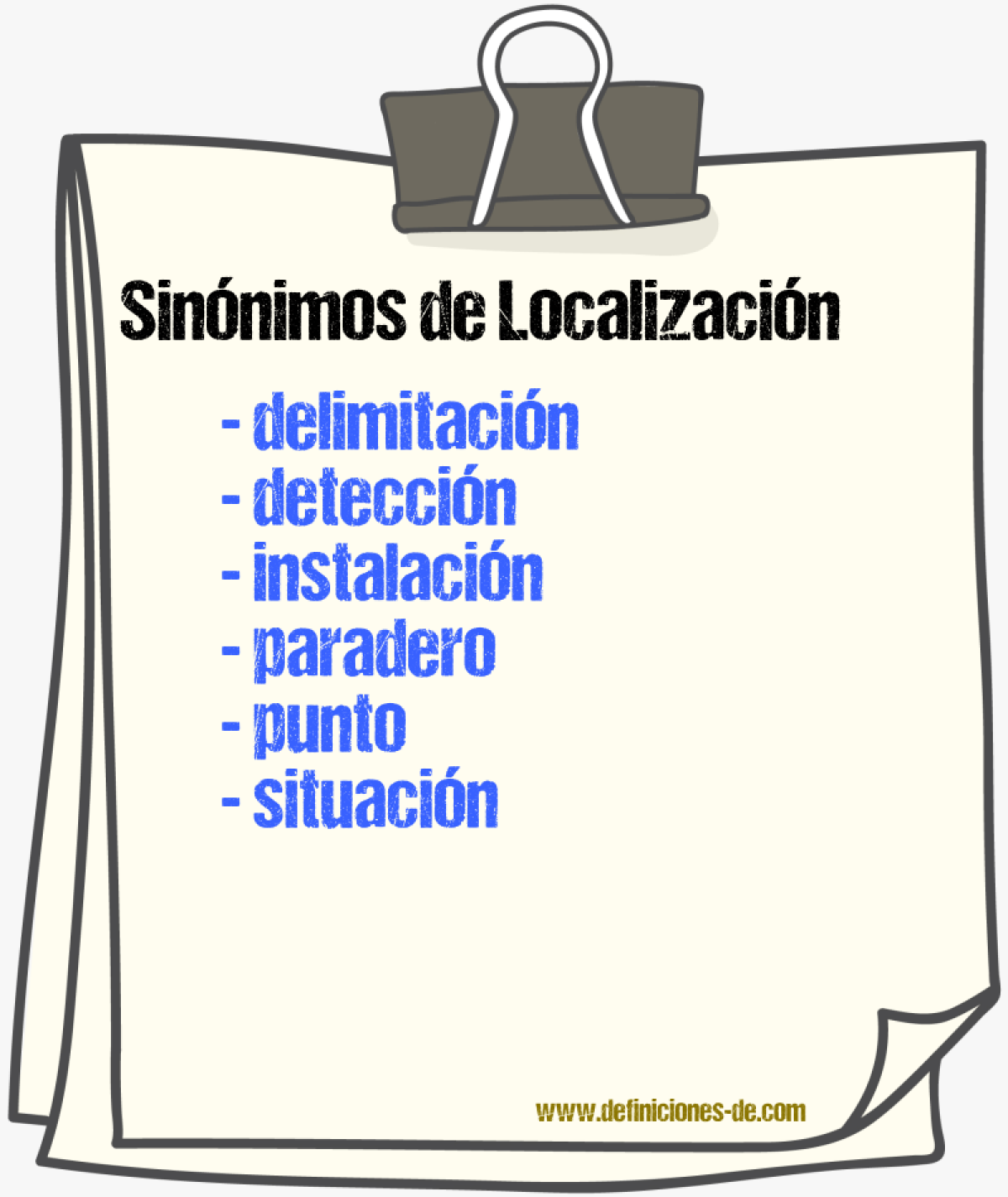 Sinnimos de localizacin