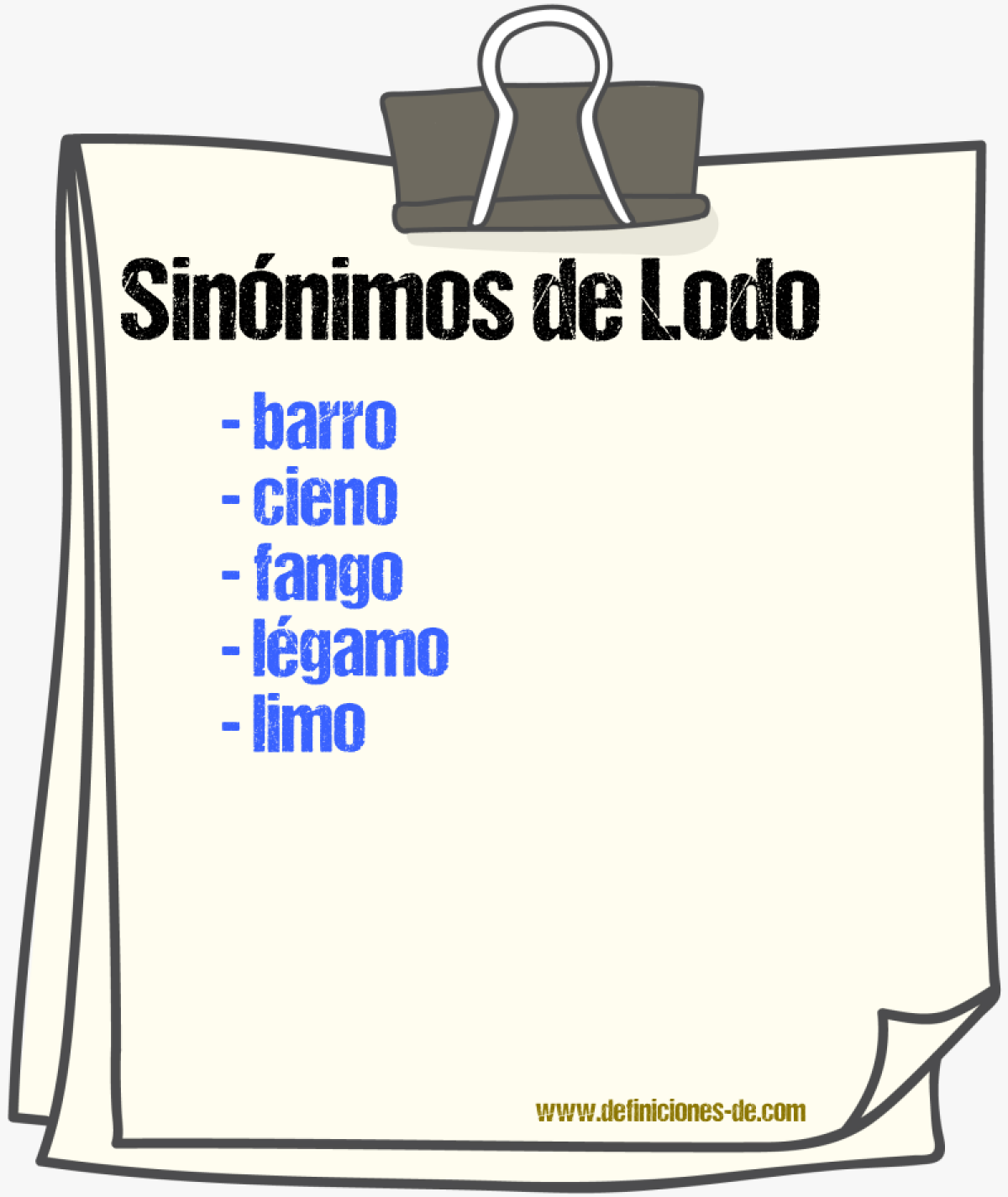 Sinnimos de lodo