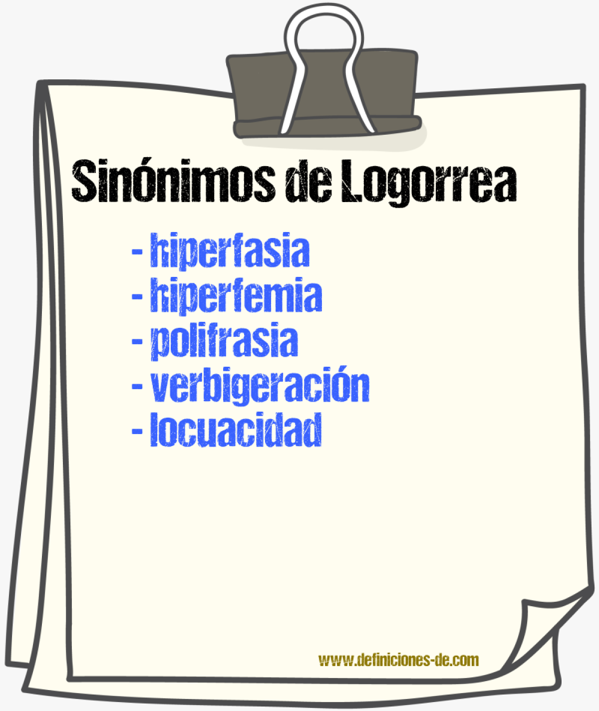 Sinnimos de logorrea